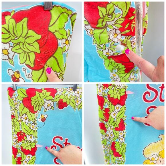 Vintage 80’s Strawberry Shortcake and Friends Colotful Characters Sleeping Bag - Picture 12 of 14